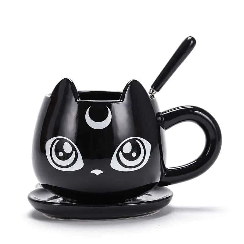 Cat Mug Black