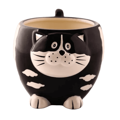 Cat Mug Black And White