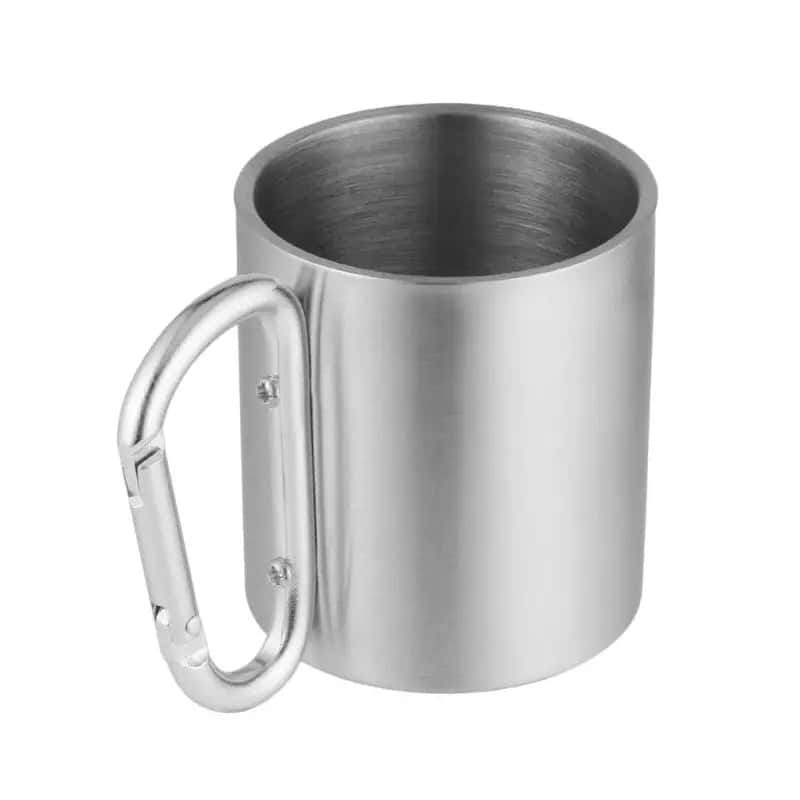 Insulated Mug Stainless Steel Carabiner Handle