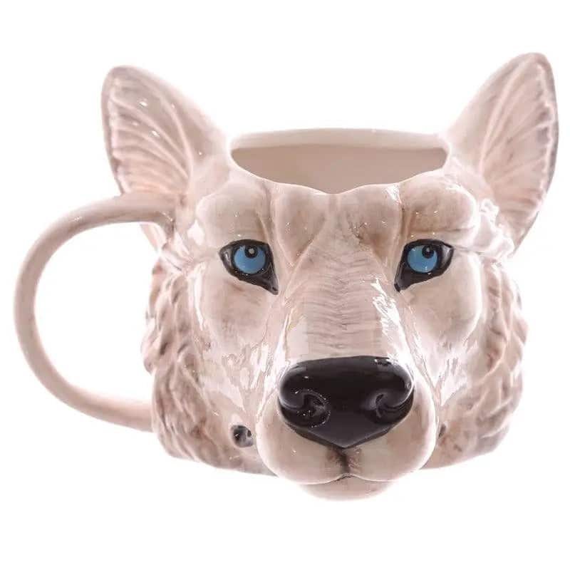 Unique Mugs Wolf Head