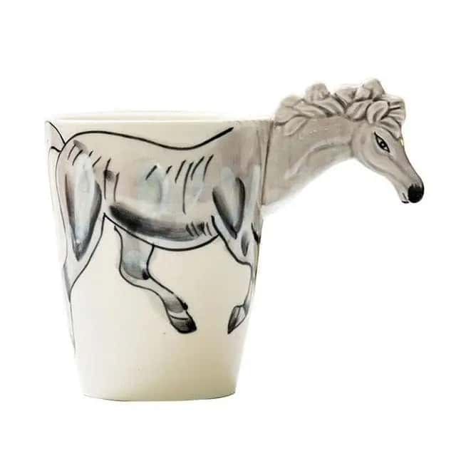 Unique Mugs White Horse