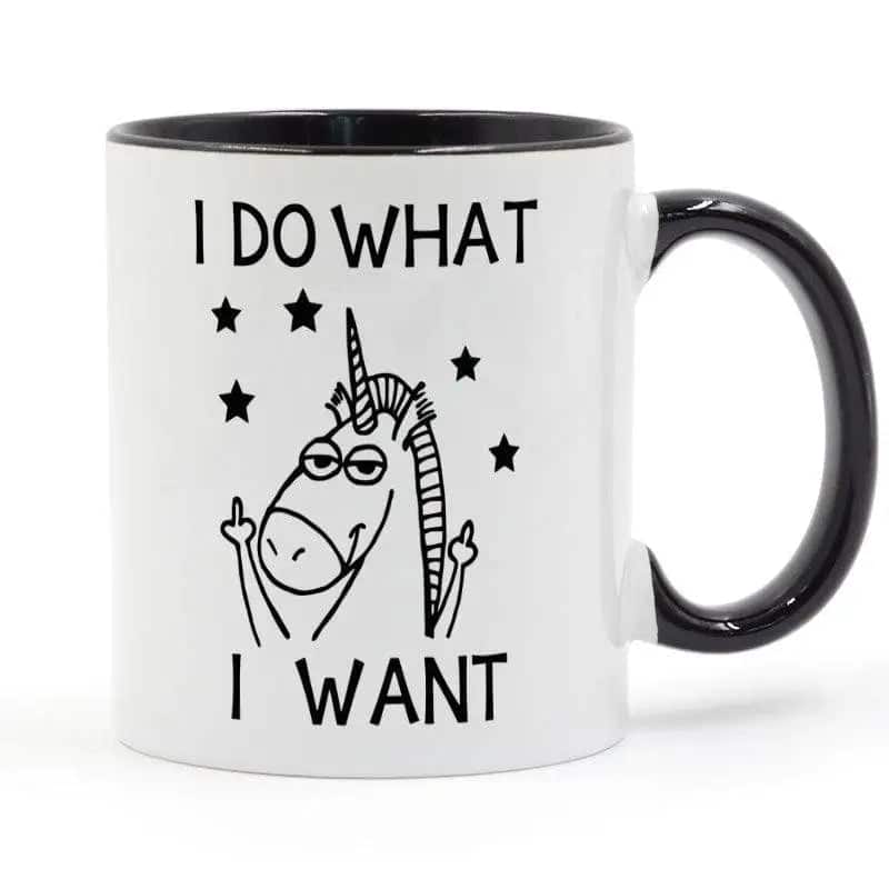 Personalized Mugs Black Unicorn