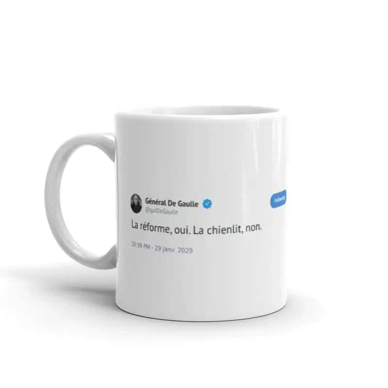Unique Mugs Tweet De Gaulle "Shambles"