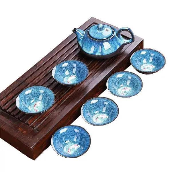 Japanese Tea Cups Blue Tea Service