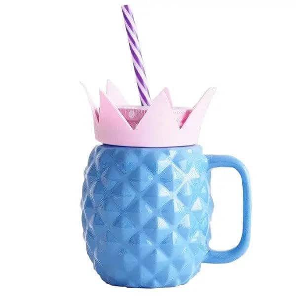 Cocktail Glasses Pineapple With Straw