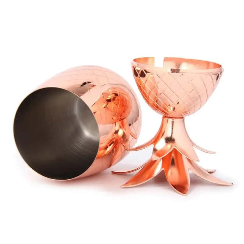 Cocktail Glasses Copper Pineapple