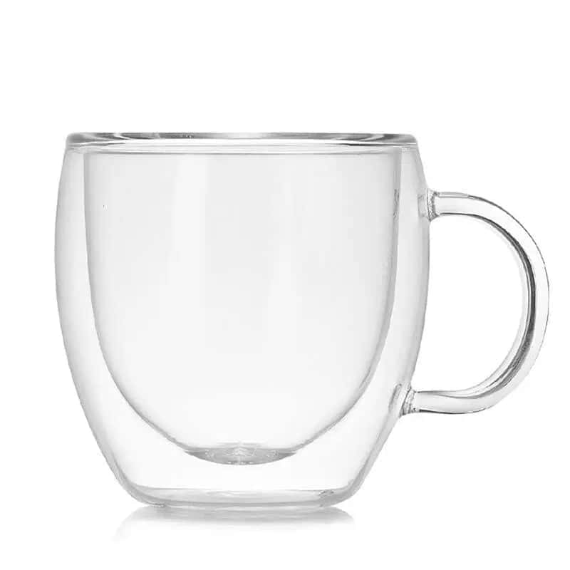 Double-Walled Glass <Br>Mugs (Set Of 2)