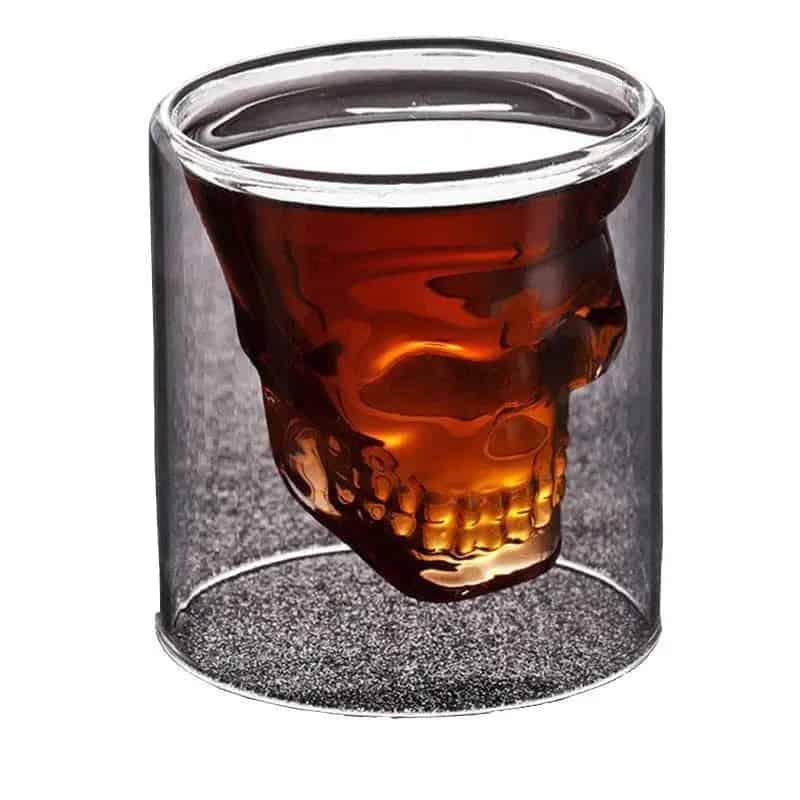 Double Walled Glasses Skull